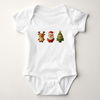 Cute Christmas Characters Baby Bodysuit – Reindeer T Shirt