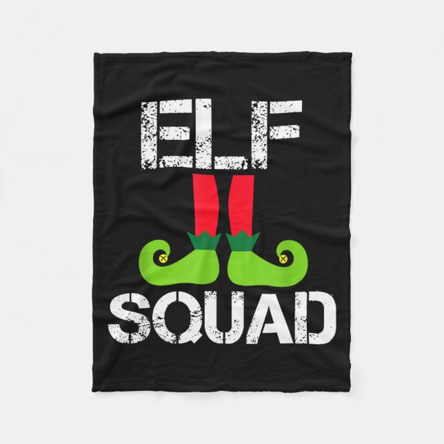 Cute Christmas Cheer Elf Squad Santa's Helper  Fleecefilt (Framsidan)