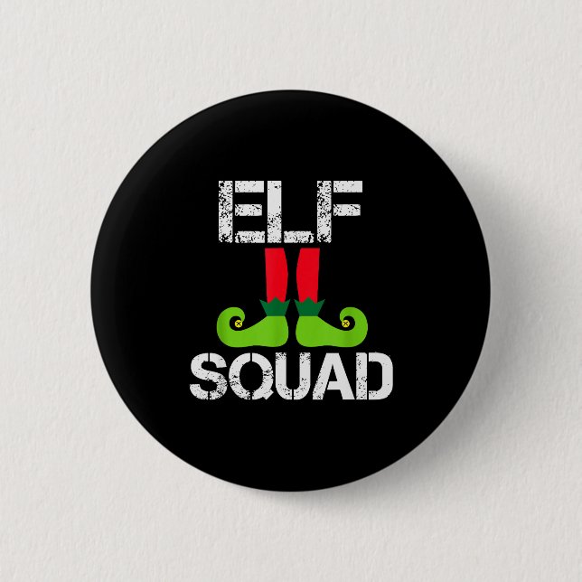 Cute Christmas Cheer Elf Squad Santa's Helper  Knapp (Framsida)