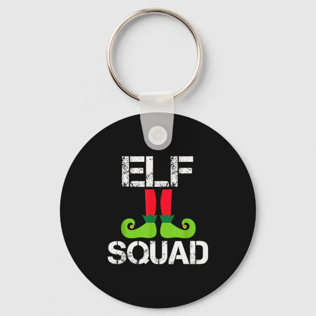 Cute Christmas Cheer Elf Squad Santa's Helper  Nyckelring (Framsida)