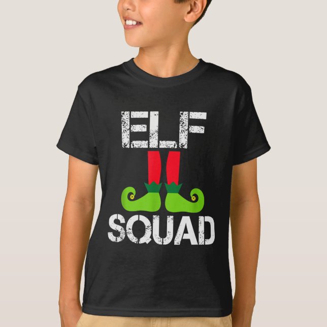 Cute Christmas Cheer Elf Squad Santa's Helper  T Shirt (Framsida)