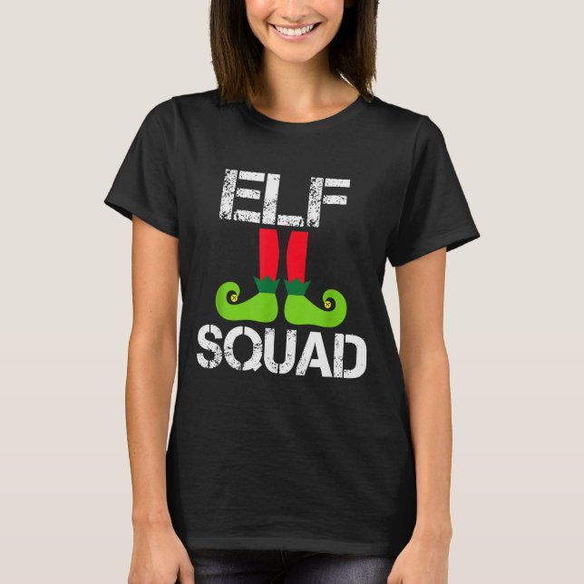 Cute Christmas Cheer Elf Squad Santa's Helper  T Shirt (Framsida)