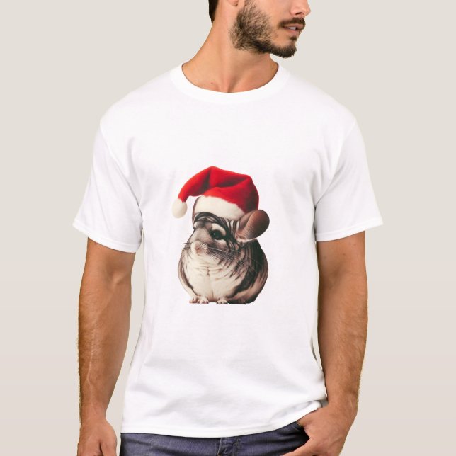 Cute christmas chinchilla t shirt (Framsida)
