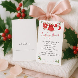 Cute Christmas Clothesline Display Baby Shower Tilläggskort
