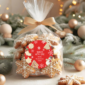 Cute Christmas Cookie Sweet Treats Gift Stickers Runt Klistermärke