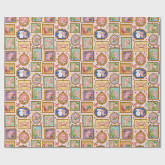 Cute Christmas coquette axolotl wrapping paper  Presentpapper