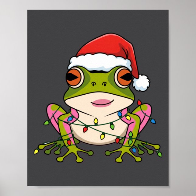 Cute Christmas Coqui Frog _ Holiday Puerto Rican L Poster (Framsidan)