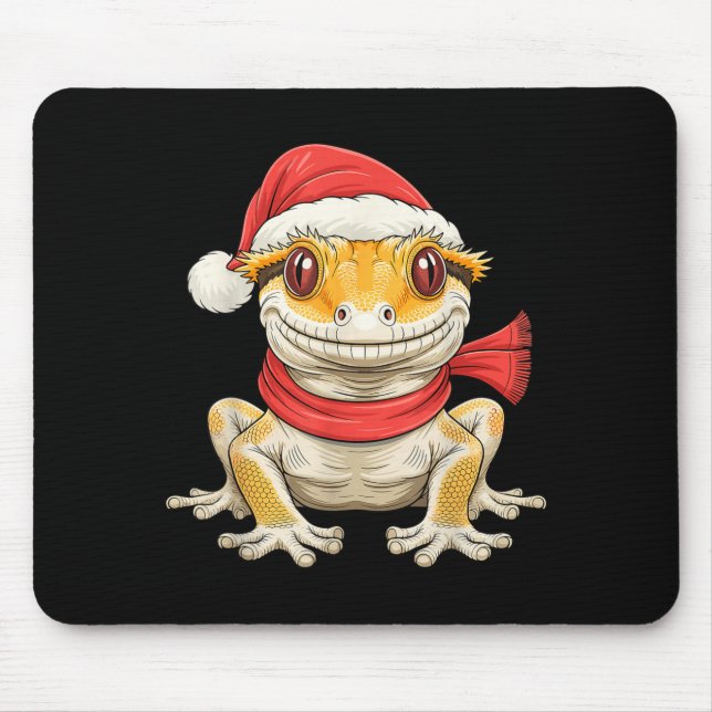 Cute Christmas Crested Gecko Santa  Musmatta (Framsidan)