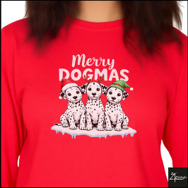 Cute Christmas Dalmatian Puppies Dogmas Graphic T Shirt