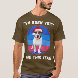 Cute Christmas Dog Lovers Jack Russell in a Santa  T Shirt