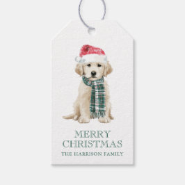 Cute Christmas Dogs Presentetikett