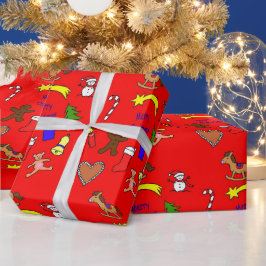 Cute christmas doodles presentpapper