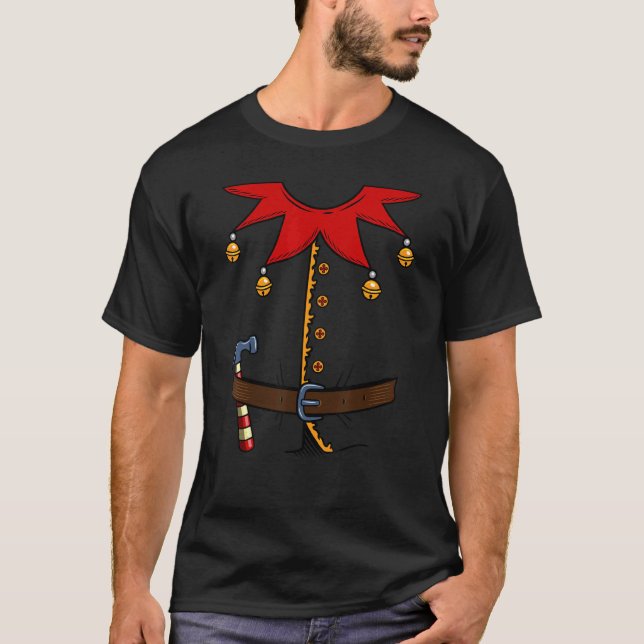 Cute Christmas Elf Costume   Xmas Holiday T Shirt (Framsida)