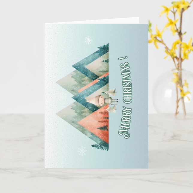 Cute christmas elf-presentkort kort (Gul blomma)