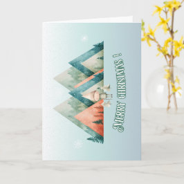 Cute christmas elf-presentkort kort