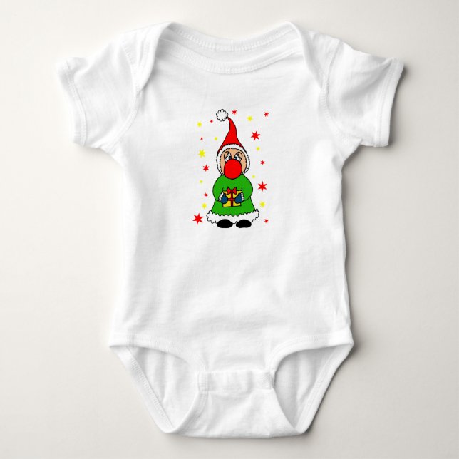 Cute Christmas elf T Shirt (Framsida)