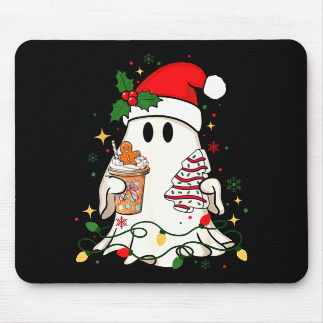 Cute Christmas Ghost Coffee Tree Cake Xmas Lights  Musmatta (Framsidan)