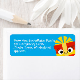 Cute Christmas Gift Address Label Returadress Etikett