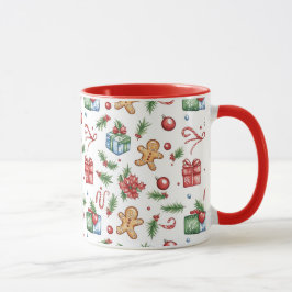Cute Christmas gingerbread man Mugg