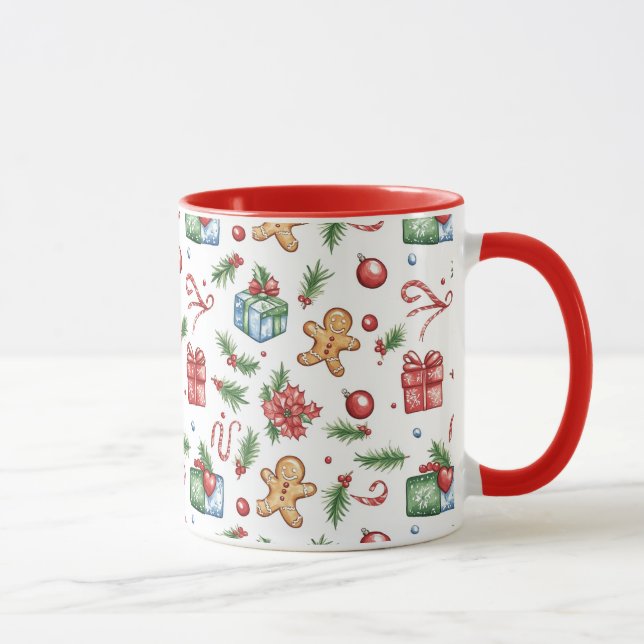 Cute Christmas gingerbread man Mugg (Höger)