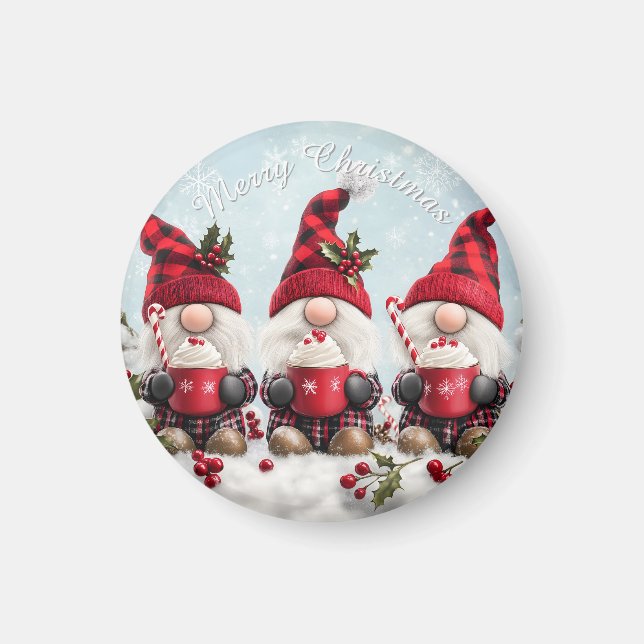 Cute Christmas Gnome Magnet (Framsidan)