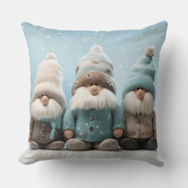 Cute Christmas Gnome Throw Pillow Kudde