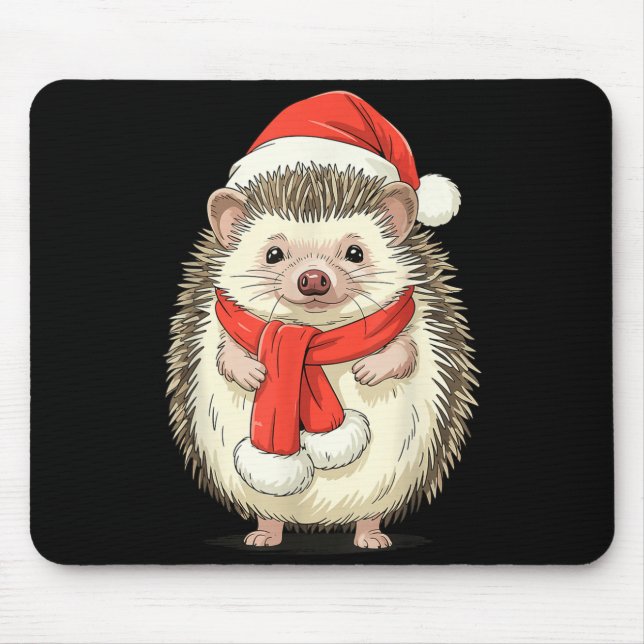 Cute Christmas Hedgehog Santa  Musmatta (Framsidan)