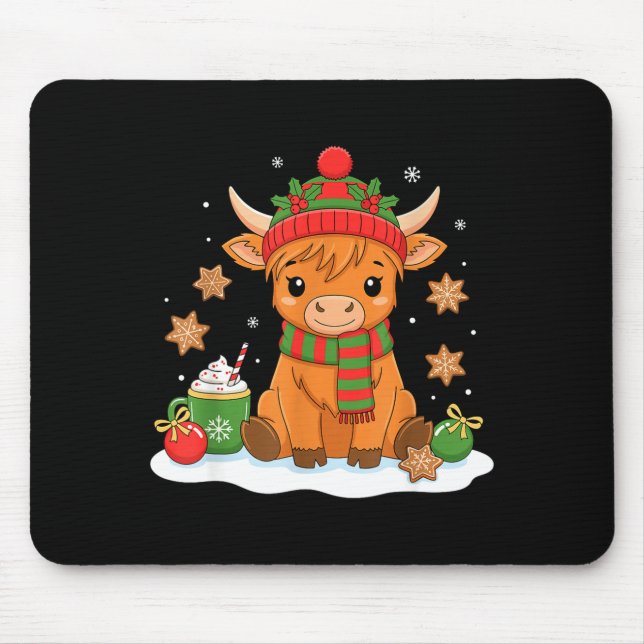Cute Christmas Highland Cow Lover Xmas Women Farm  Musmatta (Framsidan)