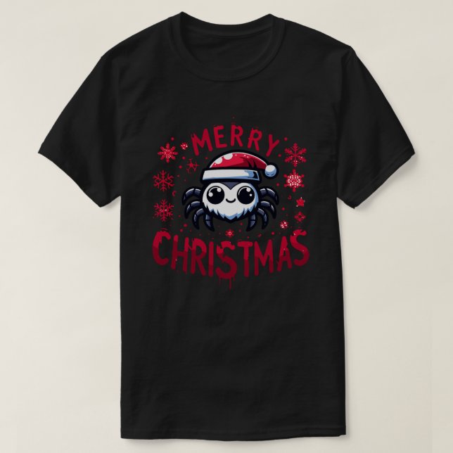 Cute christmas-hoppspindlar t shirt (Design framsida)