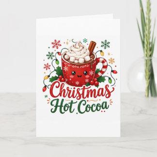 Cute Christmas Hot Cocoa Mug Kort