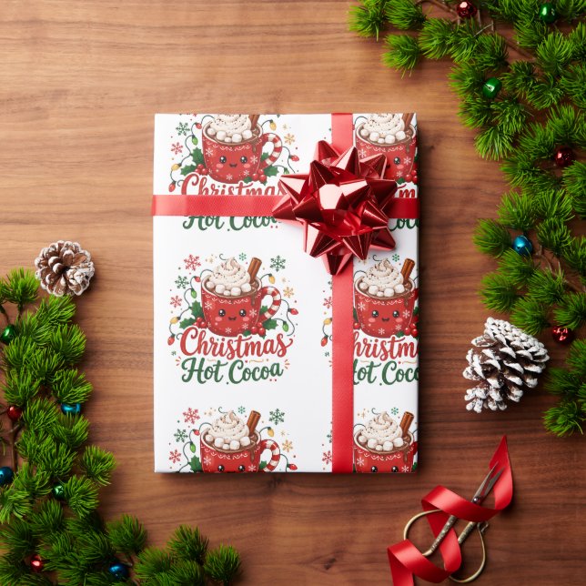 Cute Christmas Hot Cocoa Mug Presentpapper (Julgåva)