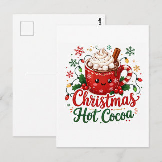 Cute Christmas Hot Cocoa Mug Vykort