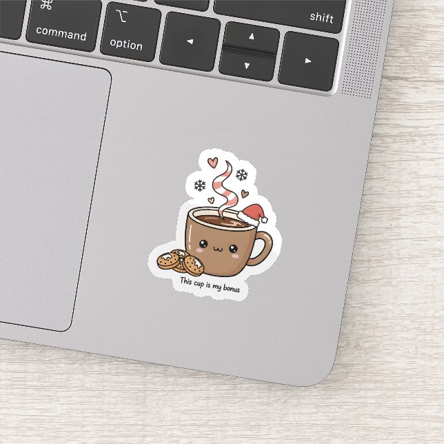 Cute Christmas Hot Cocoa Sticker  Klistermärken (Detalj)