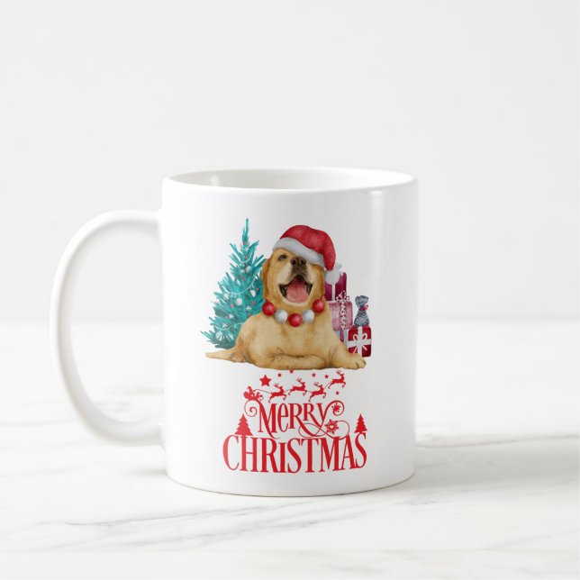 Cute christmas hund kaffemugg (Vänster)