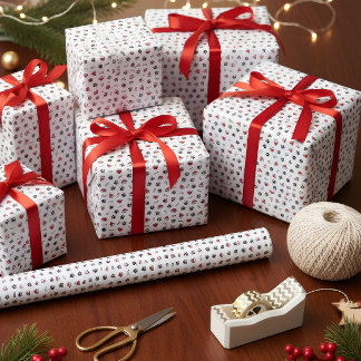 Cute Christmas Icons Seamless Wrapping Paper Presentpapper
