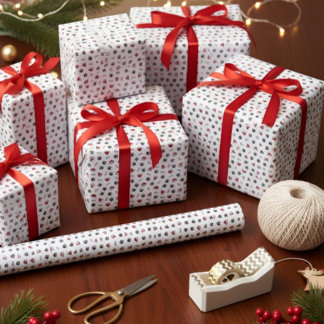 Cute Christmas Icons Seamless Wrapping Paper Presentpapper (Skapare uppladdad)