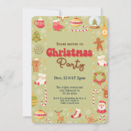 Cute christmas-julfestens inbjudan