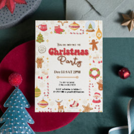 Cute christmas-julfestens inbjudan