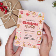 Cute christmas-julfestens inbjudan