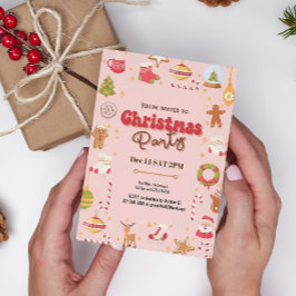 Cute christmas-julfestens inbjudan