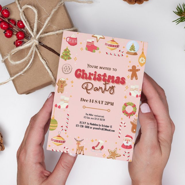 Cute christmas-julfestens inbjudan (Skapare uppladdad)