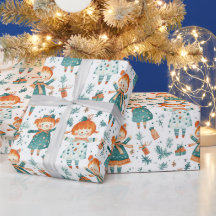 Cute Christmas little girl pattern