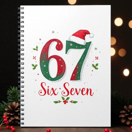 Cute Christmas Meme Six Seven 67 6 7 Holiday Anteckningsbok