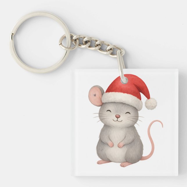 Cute Christmas Mouse in Santa Hat (Framsidan)