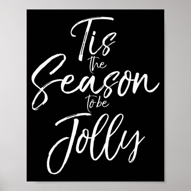 Cute Christmas Music Carol Lyric Tis The Season To Poster (Framsidan)