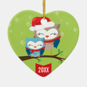 CUTE CHRISTMAS ORNAMENT : Festive uggla PARING