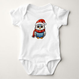 Cute Christmas Owl – Adorable Holiday Bodysuit T Shirt