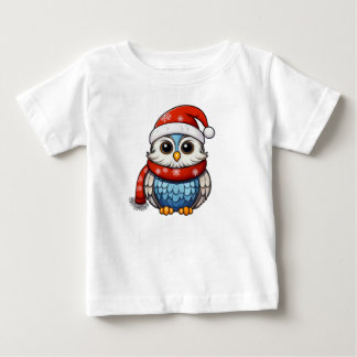 Cute Christmas Owl – Festive Kids T-Shirt Design