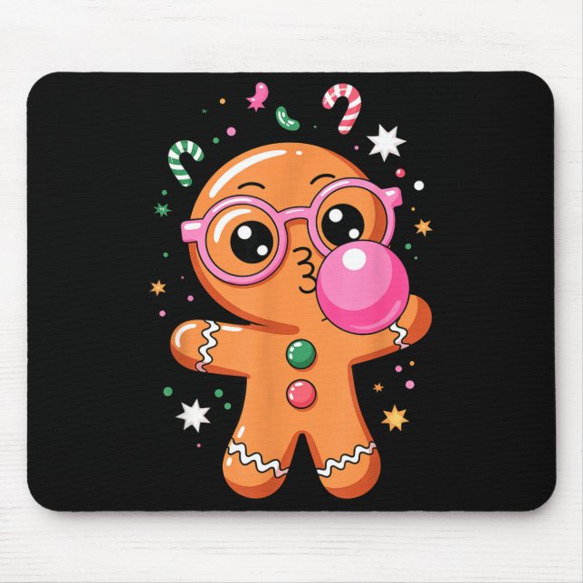Cute Christmas Pajama Gingerbread Blowing Bubble G Musmatta (Framsidan)