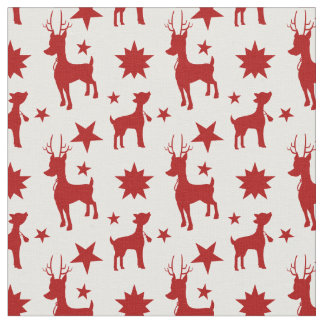 Cute Christmas pattern with red reindeer and stars Tyg